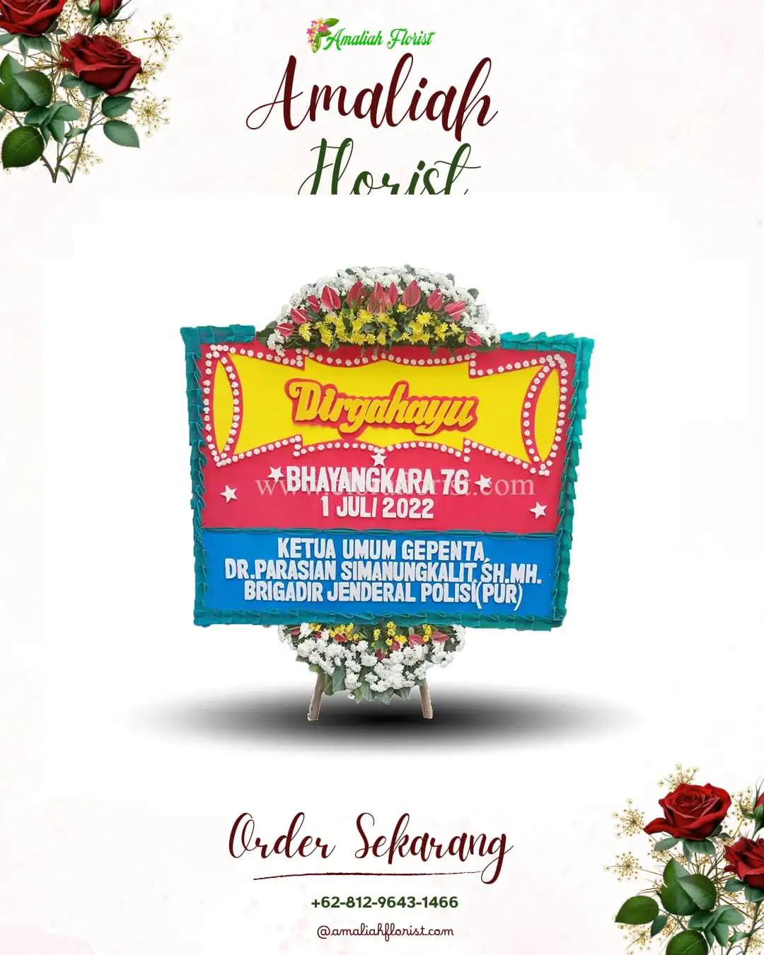 Papan Bunga HUT Ulang Tahun Banjarmasin Barat